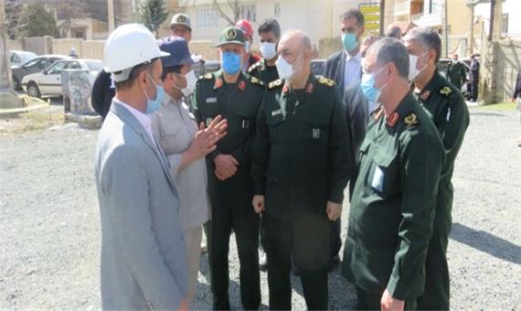 بازدید فرمانده کل سپاه از بیمارستان در حال ساخت شهید قاضی سنندج