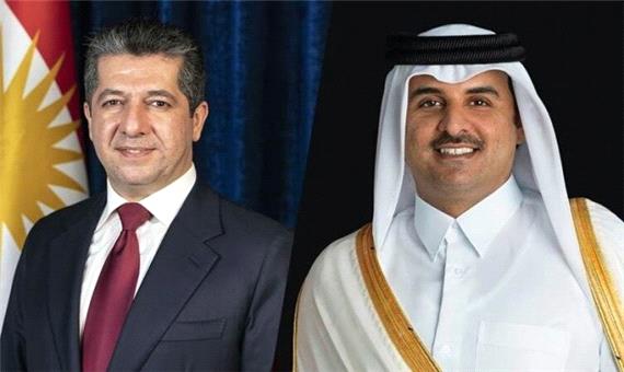 گفت و گوی بارزانی و امیر قطر درباره تحولات منطقه و روابط دوجانبه