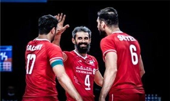 صحنه دیدنی و شاهکار تیم والیبال ایران در مقابل آمریکا / فیلم