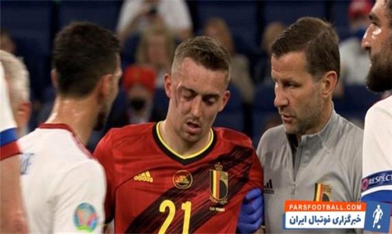 مدافع تیم ملی بلژیک ادامه یورو را از دست داد / صحنه مصدومیت شدید کاستانیه +فیلم