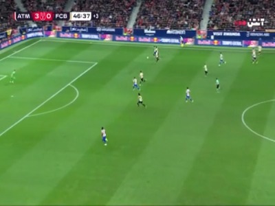 گل چهارم اتلتیکومادرید به بارسلونا (آلوارز)