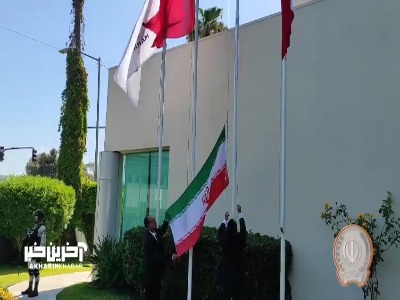 برافراشته شدن پرچم ایران در کمپ تیم ملی در مکزیک