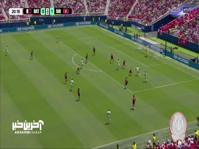 مهار ضربه بازیکن سوئیس توسط دروازبان قطر