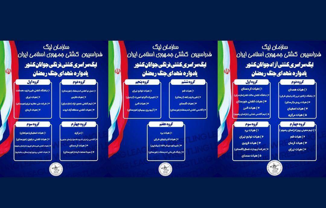نمایندگان کشتی کردستان در قرعه‌کشی لیگ سراسری جوانان کشور