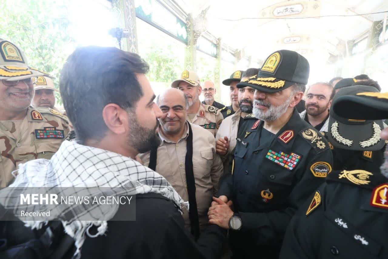 بازدید سردار رادان از مرز خسروی؛ بررسی روند تردد زائران اربعین