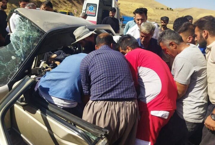 حادثه رانندگی در محور سنندج–مریوان با سه حادثه‌دیده