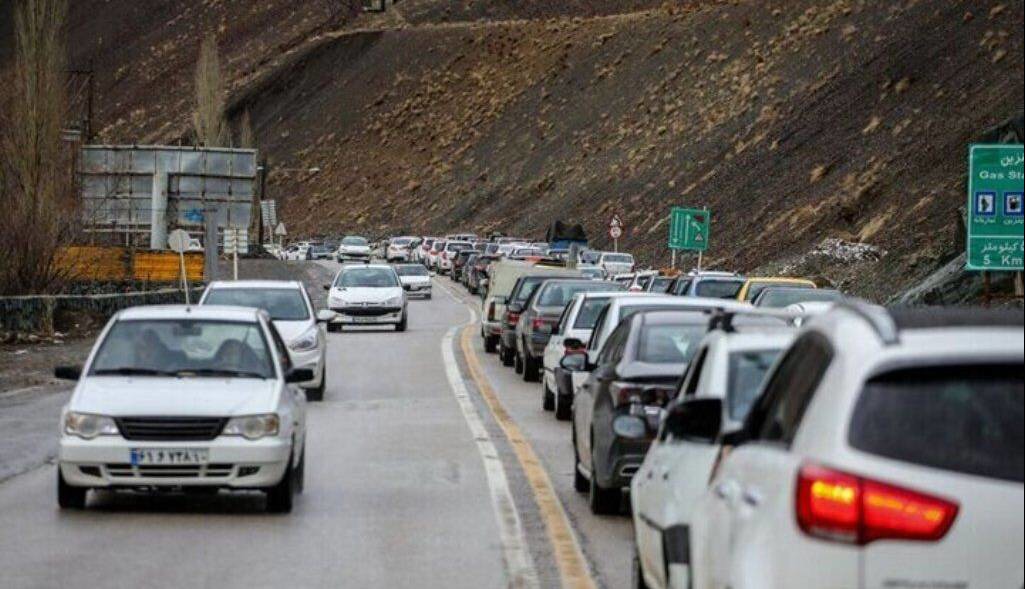 ترافیک سنگین در جاده چالوس و آزادراه تهران - شمال